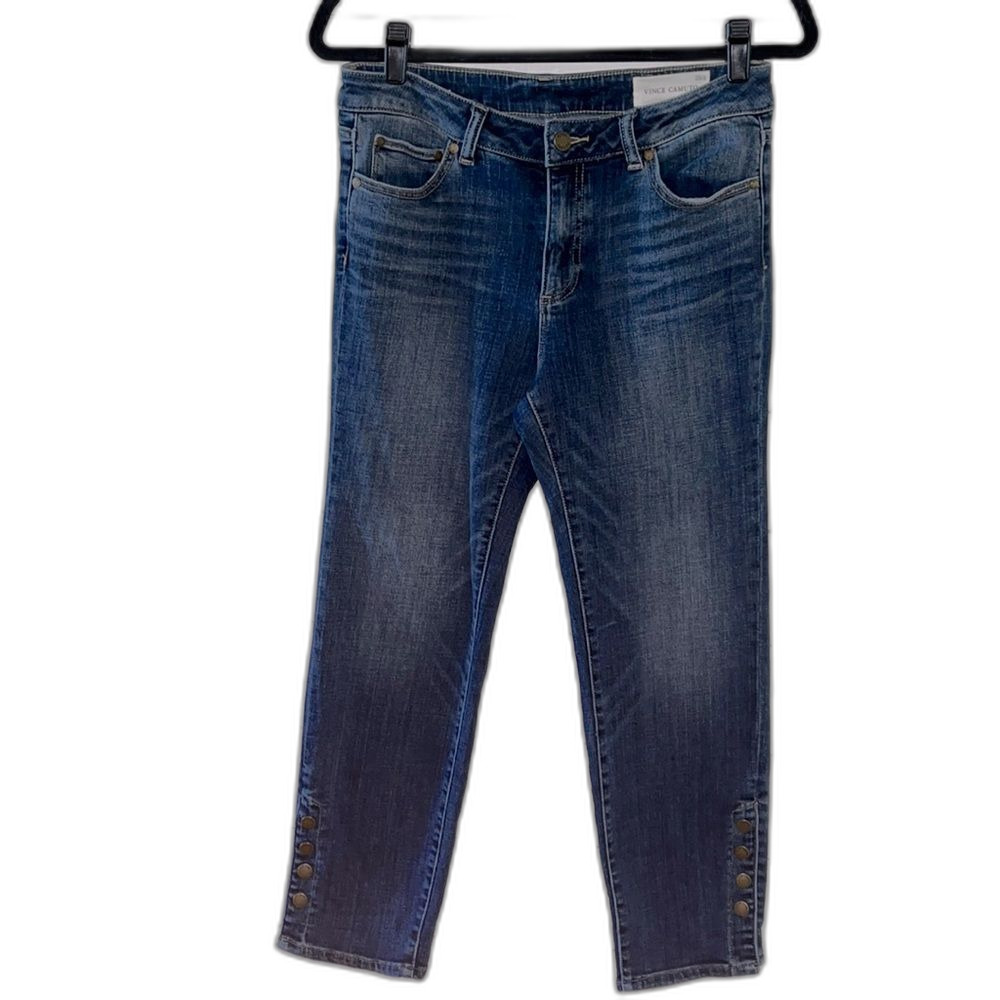 VINCE CAMUTO | Jeans w/ Button Snap detail at ankle | Size 29 (8)